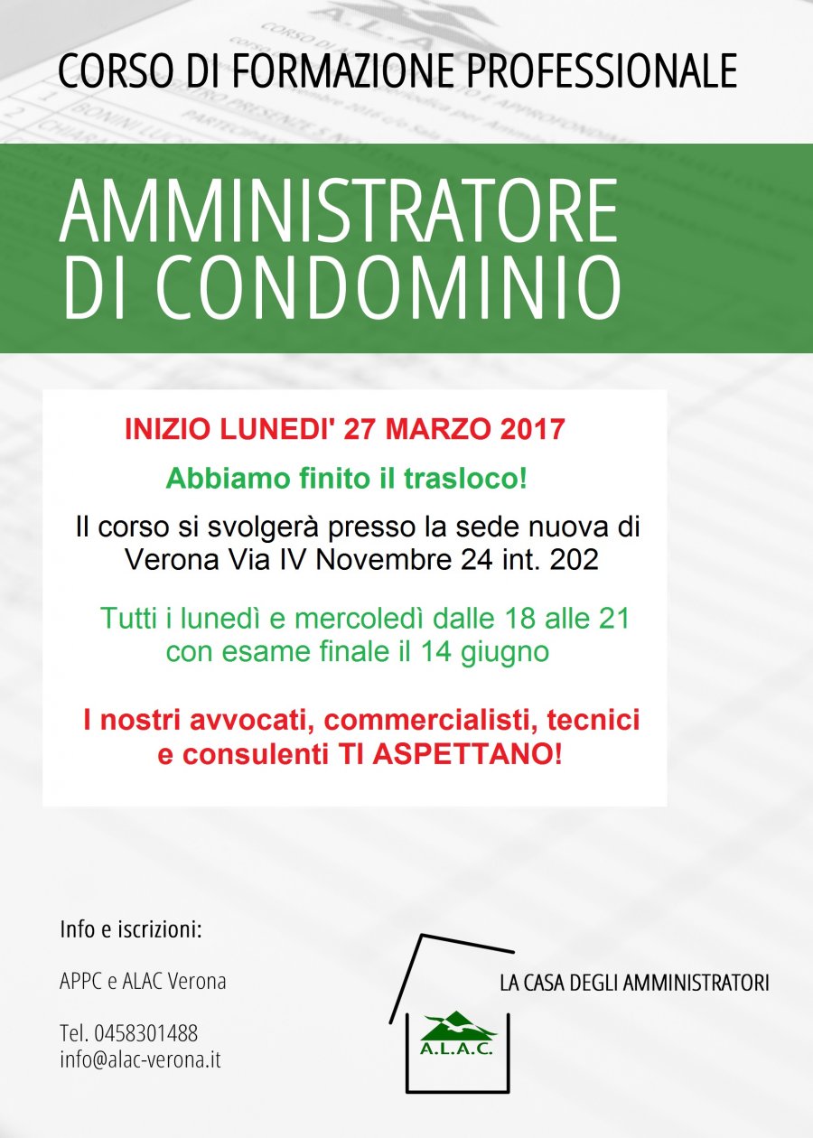 DIVENTARE AMMINISTRATORE DI CONDOMINIO CON ALAC SI PUO'